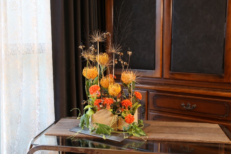 秋　縦方向のアレンジメント