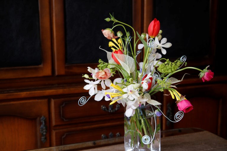 遊び心たっぷりのブーケ