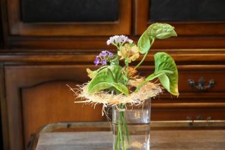 ラフィアフレームのブーケ